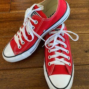 New  Red  CONVERSE  shoes - unisex
